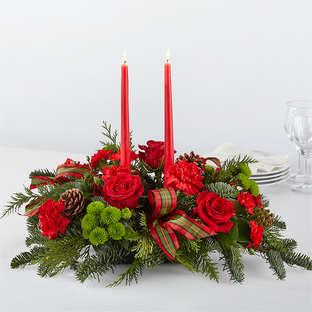 By the Candlelight Centerpiece – Everythings Blooming Florist, San Jose CA