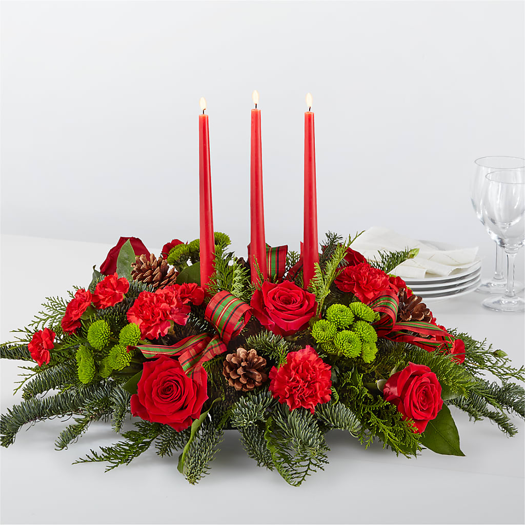 By the Candlelight Centerpiece – Everythings Blooming Florist, San Jose CA