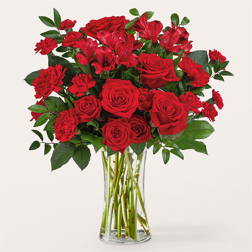 Brilliant Ruby Bouquet – Everythings Blooming Florist, San Jose CA