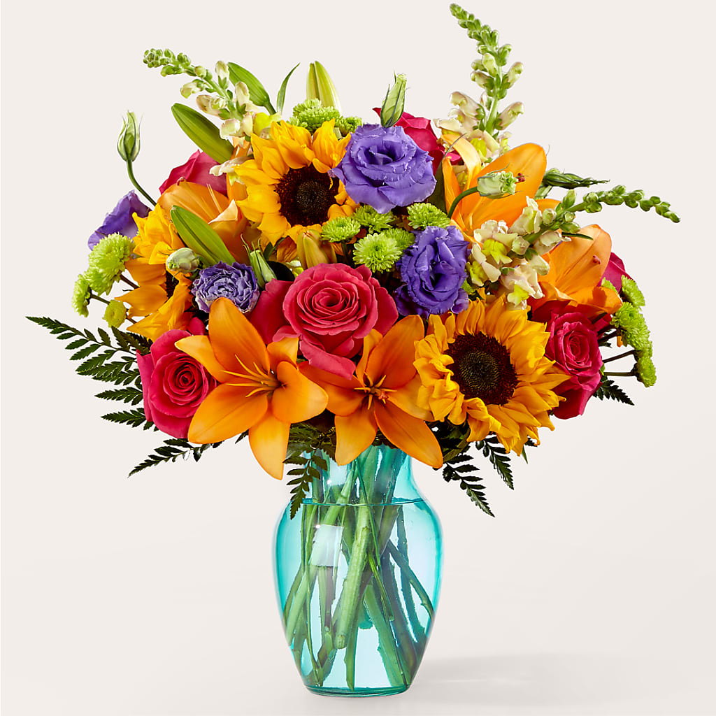 Double Rainbow Bouquet – Everythings Blooming Florist, San Jose CA