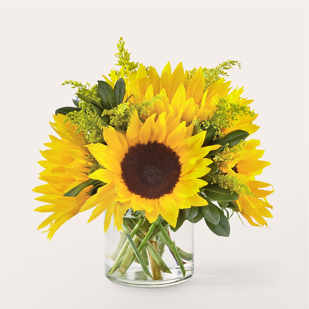 Beaming Sunflower Bouquet – Everythings Blooming Florist, San Jose CA