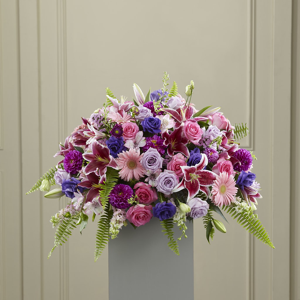 Fare Thee Well Pedestal – Everythings Blooming Florist, San Jose CA