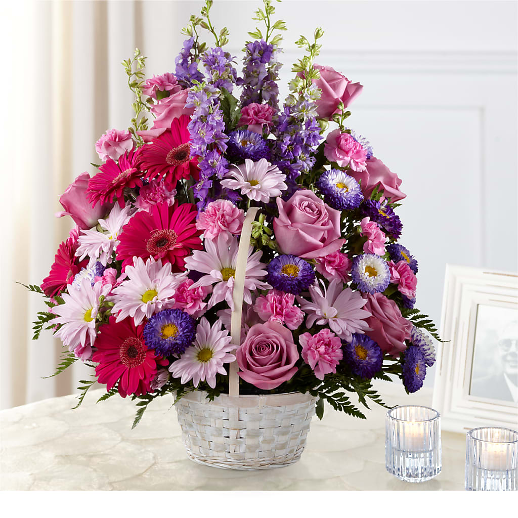Pastel Peace Basket – Everythings Blooming Florist, San Jose CA