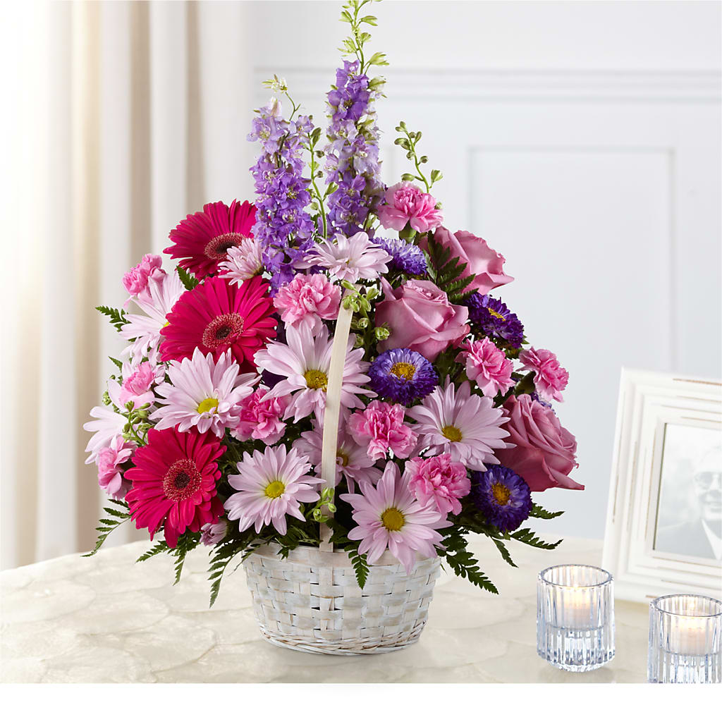 Pastel Peace Basket – Everythings Blooming Florist, San Jose CA