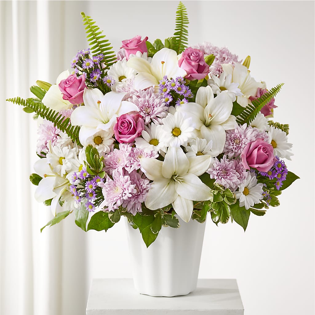 Warmest Thoughts Tabletop Basket – Everythings Blooming Florist, San Jose CA