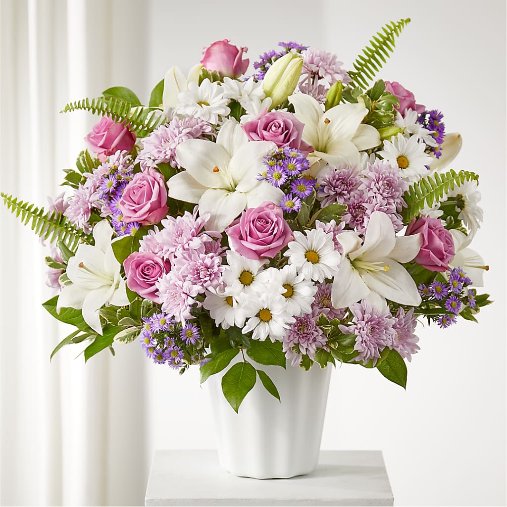 Warmest Thoughts Tabletop Basket – Everythings Blooming Florist, San Jose CA