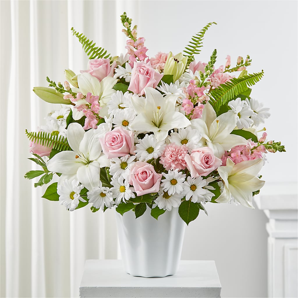 Soft Touch Tabletop Basket – Everythings Blooming Florist, San Jose CA