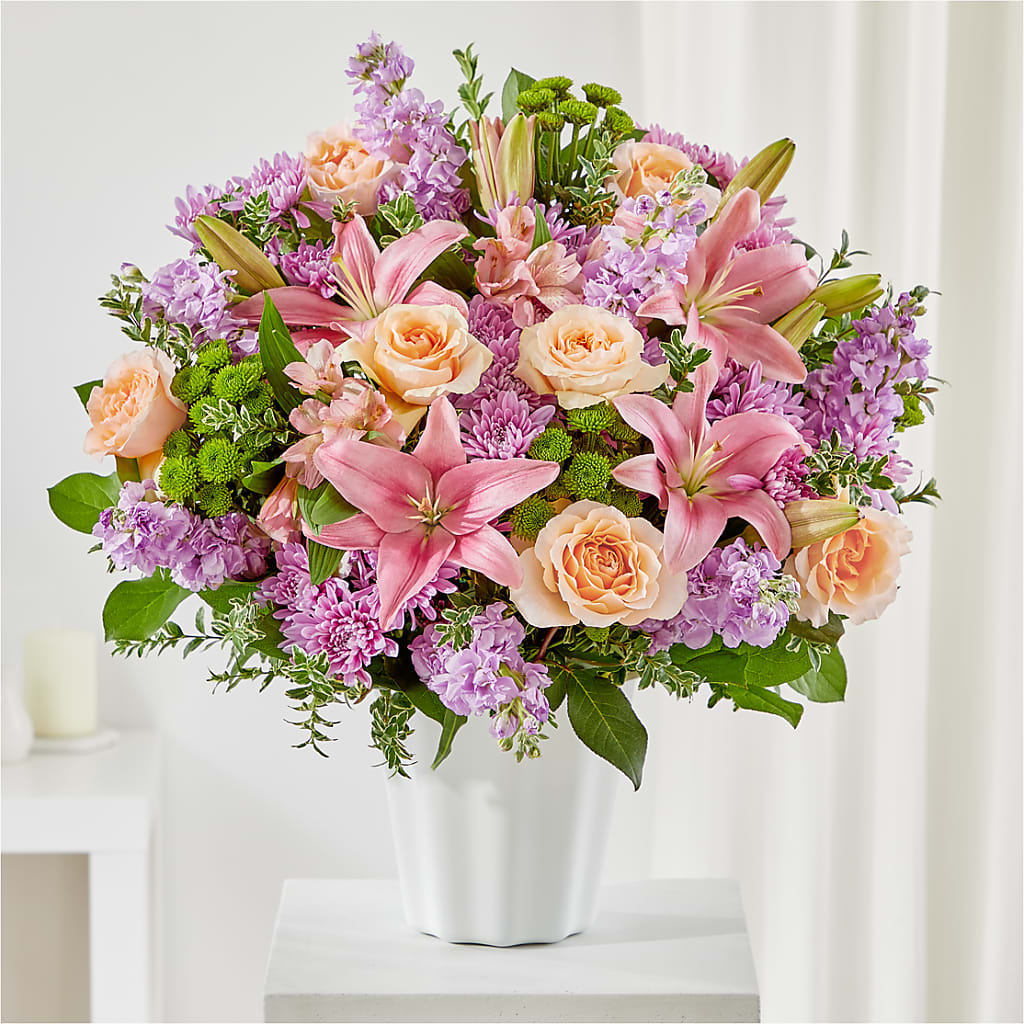 Supportive Embrace Tabletop Basket – Everythings Blooming Florist, San Jose CA