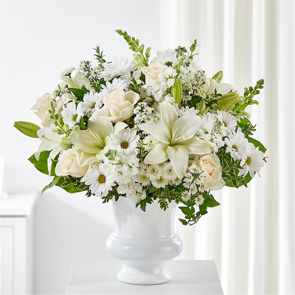 Uplifting Urn Arrangement – Everythings Blooming Florist, San Jose CA