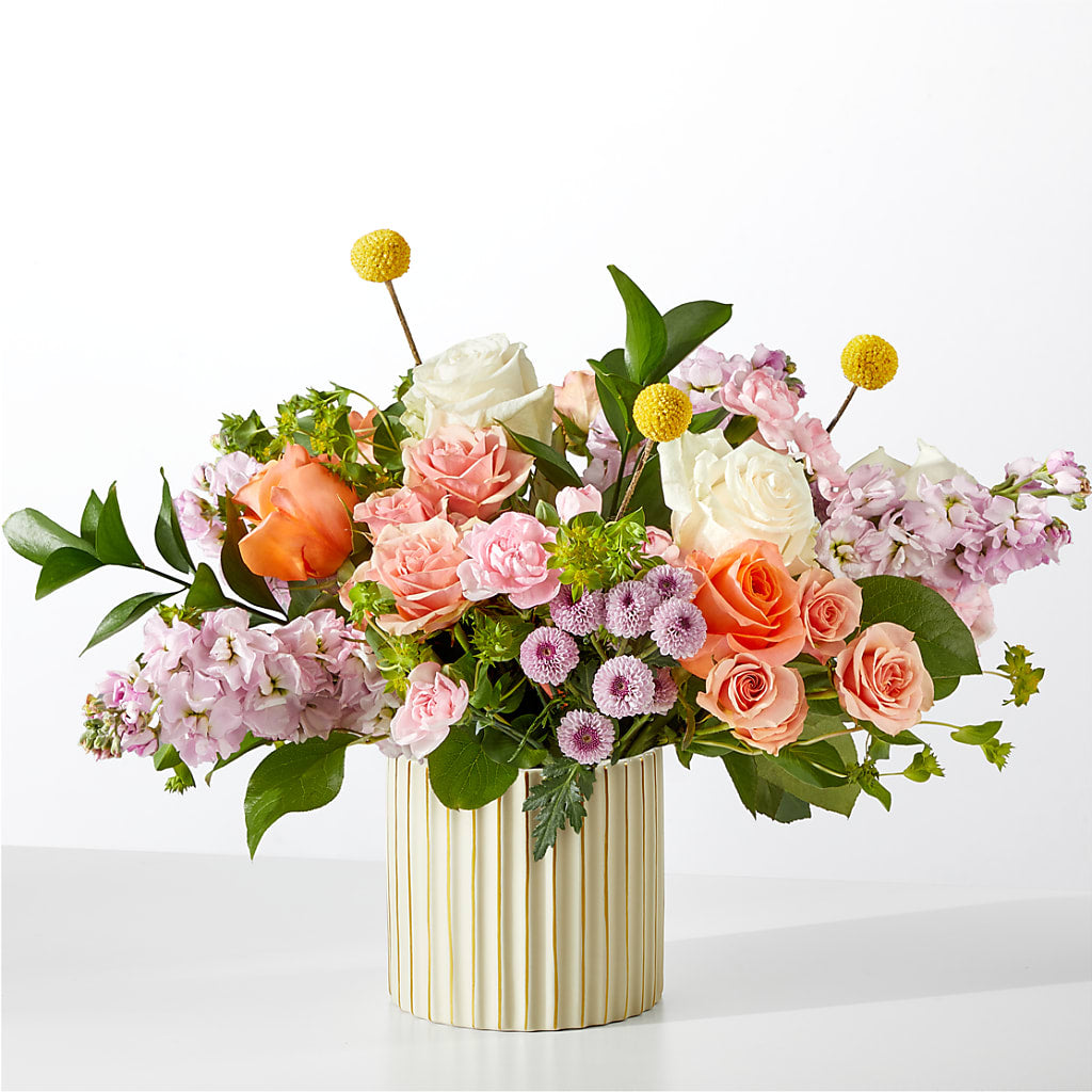 French Market Bouquet with Ivory Vase – Everythings Blooming Florist, San Jose CA