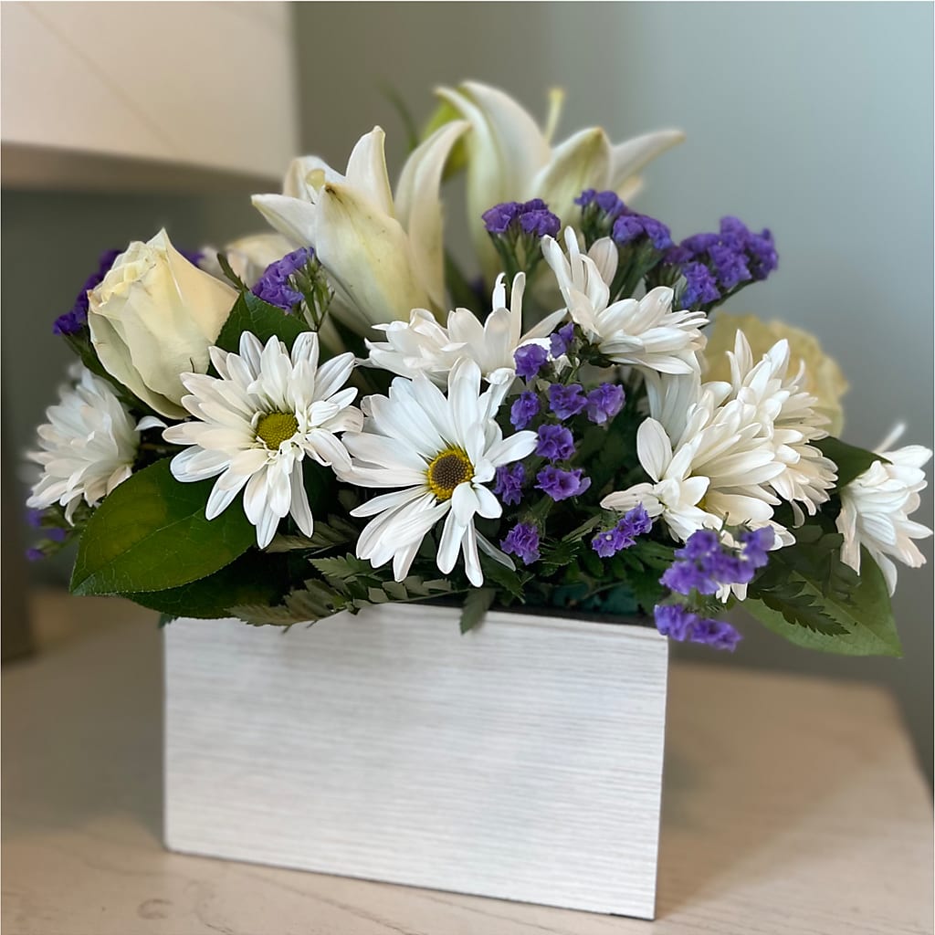 Beyond Blue Box Bouquet –  Everythings Blooming Florist, San Jose CA