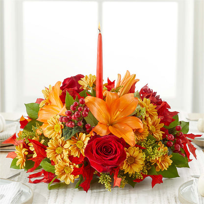 Autumn's Embrace Centerpiece –  Everythings Blooming Florist, San Jose CA